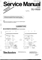 TECHNICS SUV650 OEM Service